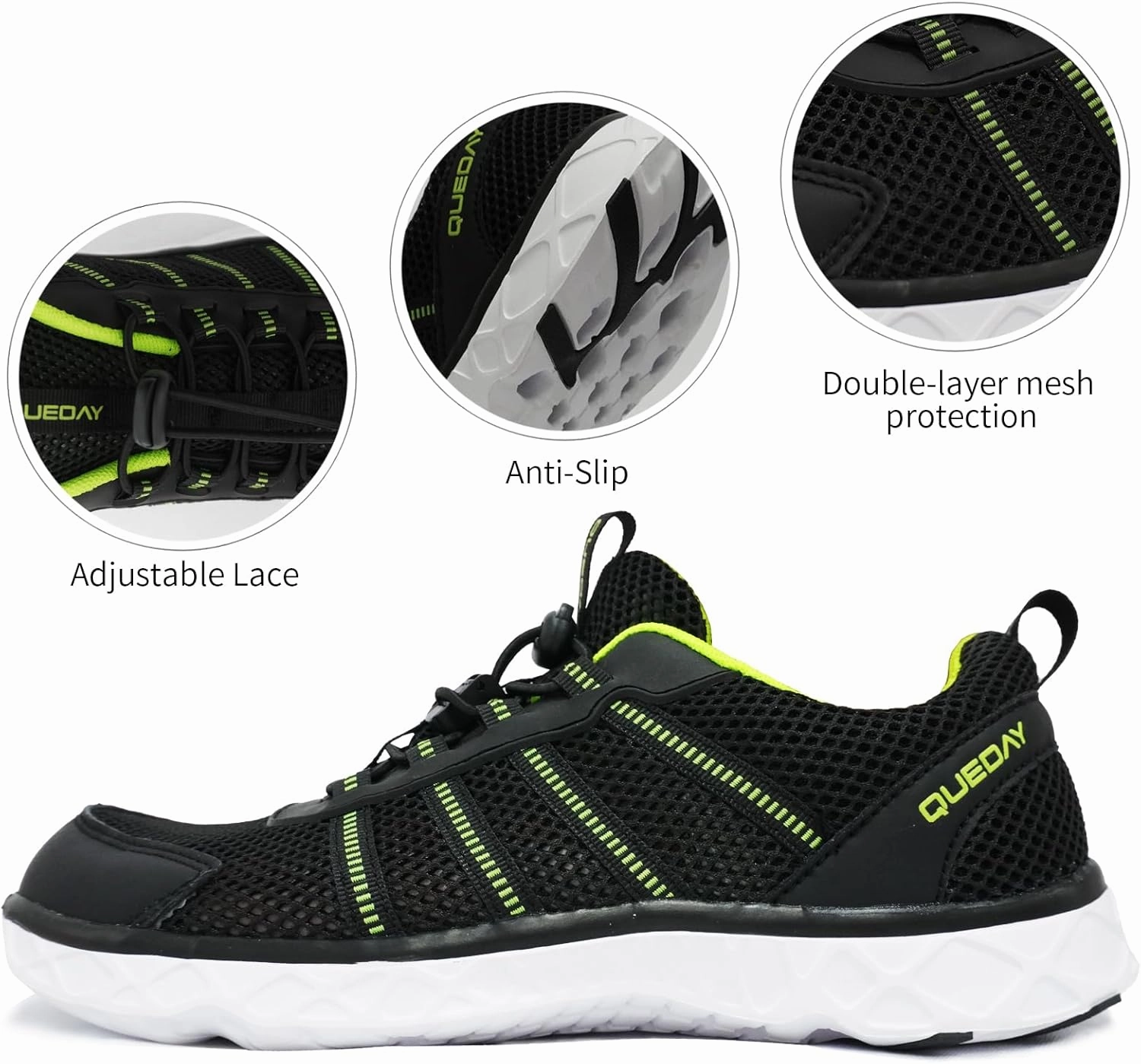 Generic Queday Water Shoes for Women Men Quick Dry Barefoot Shoes Lightweight Athletic Sports Aqua Socks Outdoor Swim Fishing Hiking Diving Surf Walking Kayaking