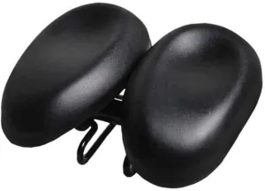 Generies Adjustable Soft Seat Cushion for Mountain Bike Riding - Wide MTB Bicycle Cycling Dual-Pad Saddle, Comfort Nose Pad, Black