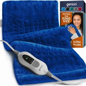 GENIANI XL Heating Pad for Back Pain & Cramps Relief, Auto Shut Off, Machine Washable, Heat Pad, Holiday Gifts for All, Gifts for Women, Gifts for Men, Heat Patch (Space Blue)