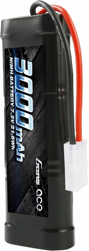 Gens ace 7.2V 3000mAh NiMH Battery High Power Rechargeable Low-self Discharge with Tamiya Plug for RC Cars Truggy Tank Electric RC Monster Truck Buggy Traxxas LOSI Associated HPI Tamiya Kyosho