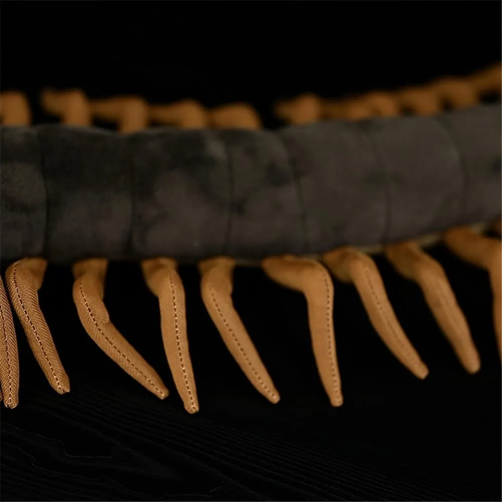 Giant Centipede Stuffed Animal with Soft Bendable Body, Safe Plush Insect Toy for Collectors