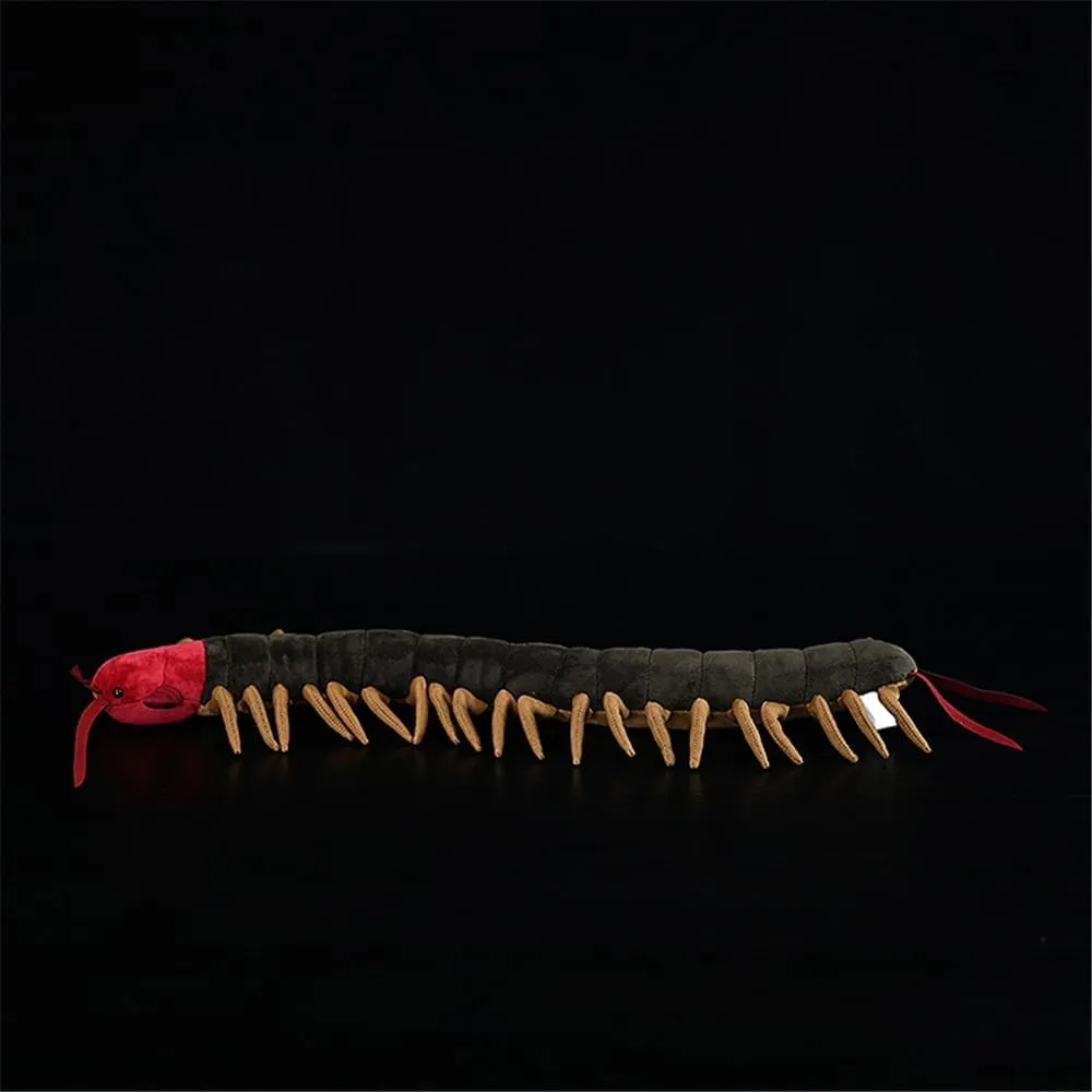Giant Centipede Stuffed Animal with Soft Bendable Body, Safe Plush Insect Toy for Collectors