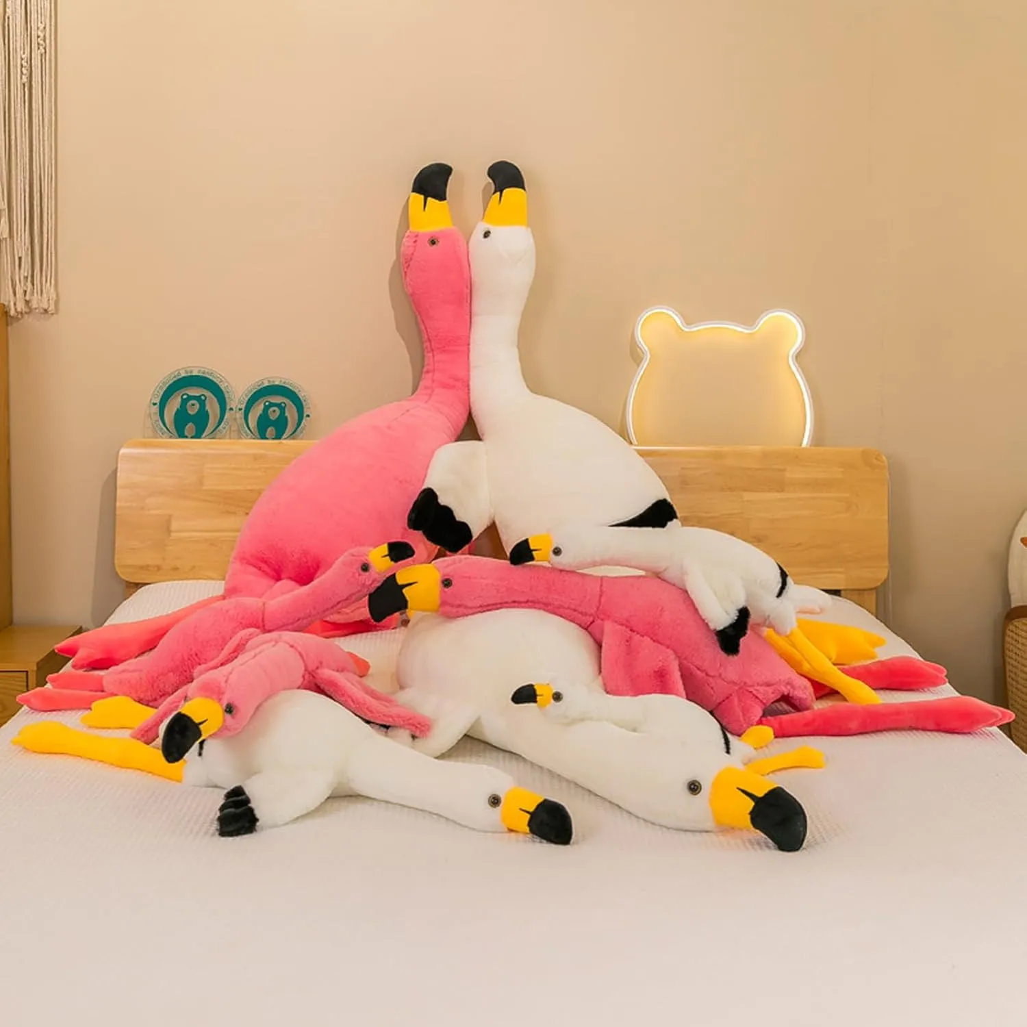 Giant Flamingo Plush Toy 71” Pink Flamingos Plush Pillow Plush Doll Toy Gift for Kids and Adults（Pink 71inch）
