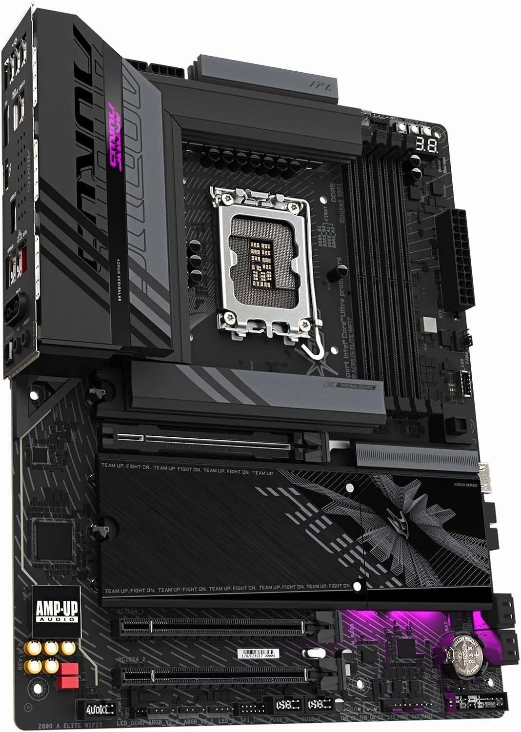 GIGABYTE Z890 AORUS Elite WIFI7 Intel Core Ultra (Series 2) LGA 1851 Motherboard, ATX, DDR5, 4X M.2, PCIe 5.0, Thunderbolt 4, WIFI7, 2.5GbE LAN, EZ-Latch