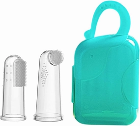 GLEAVI 1 Set Finger Toothbrush Premium Oral Cleaning for Gentle Massager with Brush Heads Safe for Boy Girl and Pets