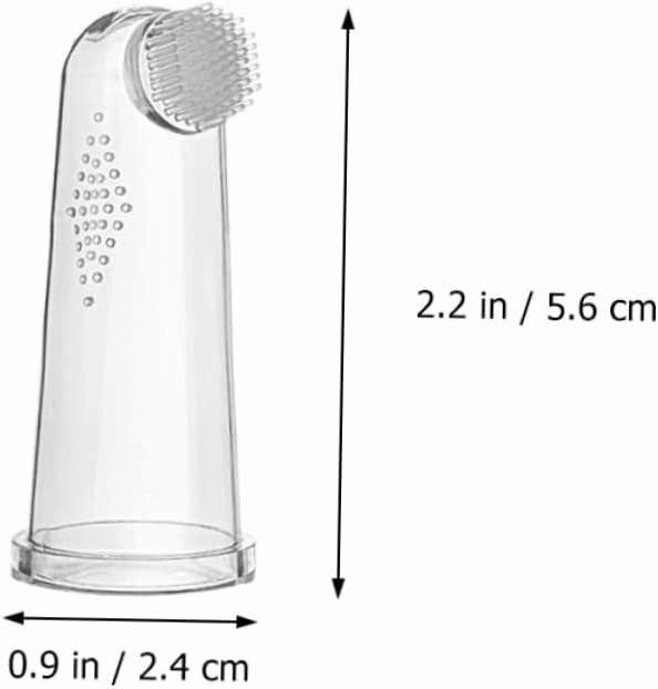 GLEAVI 1 Set Finger Toothbrush Premium Oral Cleaning for Gentle Massager with Brush Heads Safe for Boy Girl and Pets