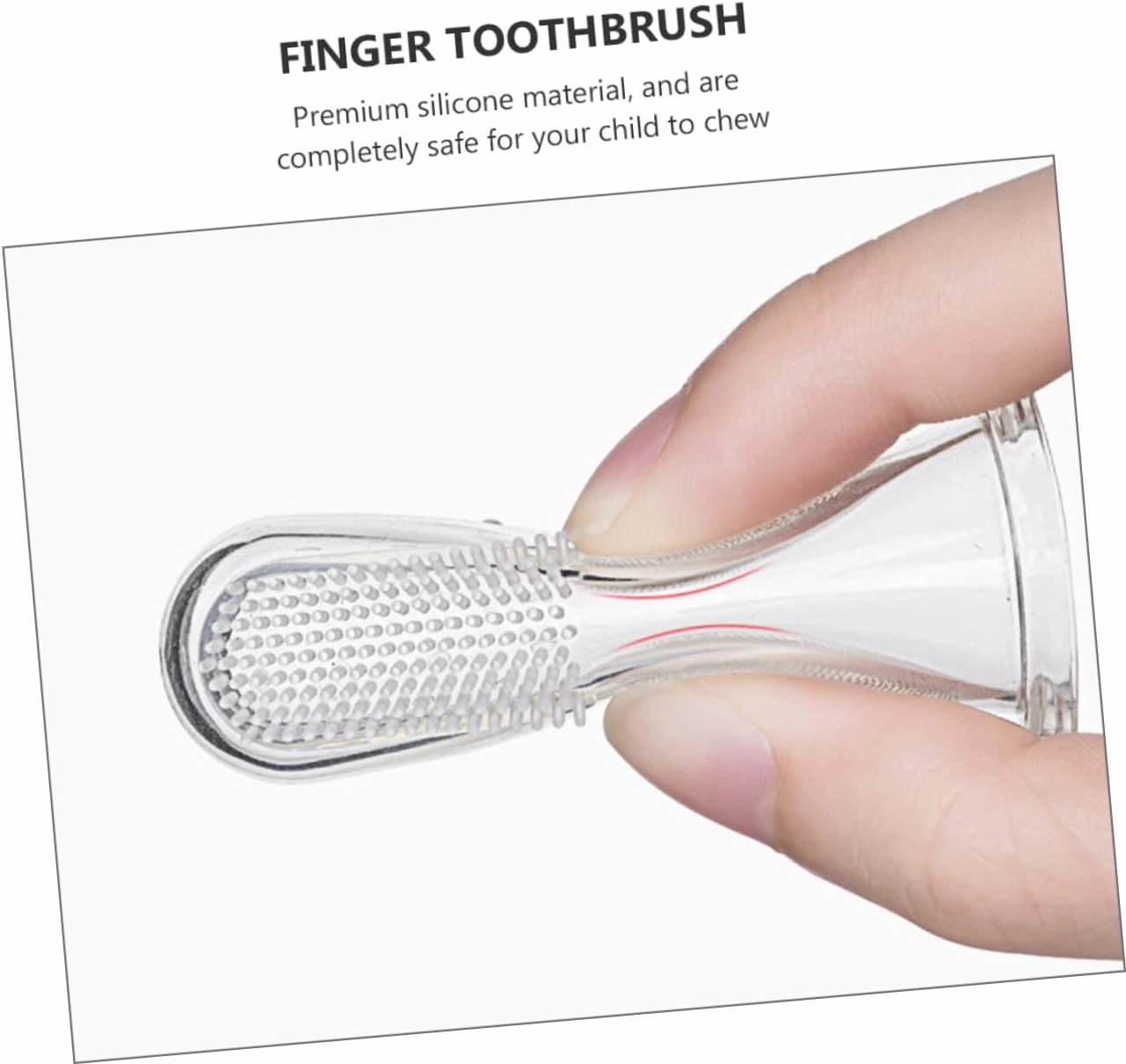 GLEAVI 1 Set Finger Toothbrush Premium Oral Cleaning for Gentle Massager with Brush Heads Safe for Boy Girl and Pets