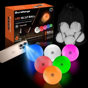 Glow in The Dark Golf Balls - Ultra Bright LED Golf Balls for Night Golf - Novelty Night Golf Gift for Men and Women | Backyard Practice Putting Green
