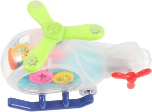 Glowing Electric Helicopter for Interactive Moving Plane with Lights Fun Educational for Fine Motor Skills Simulation Design Random Color