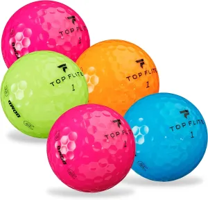 Golf Ball Monkey Cheap Recycled for Top Flite Bomb Muti-Color Mix Golf Balls 5A - AAAAA - Mint | Multi-Color 5A Recycled Balls for Top Flite Bomb Golfballs for Men and Women