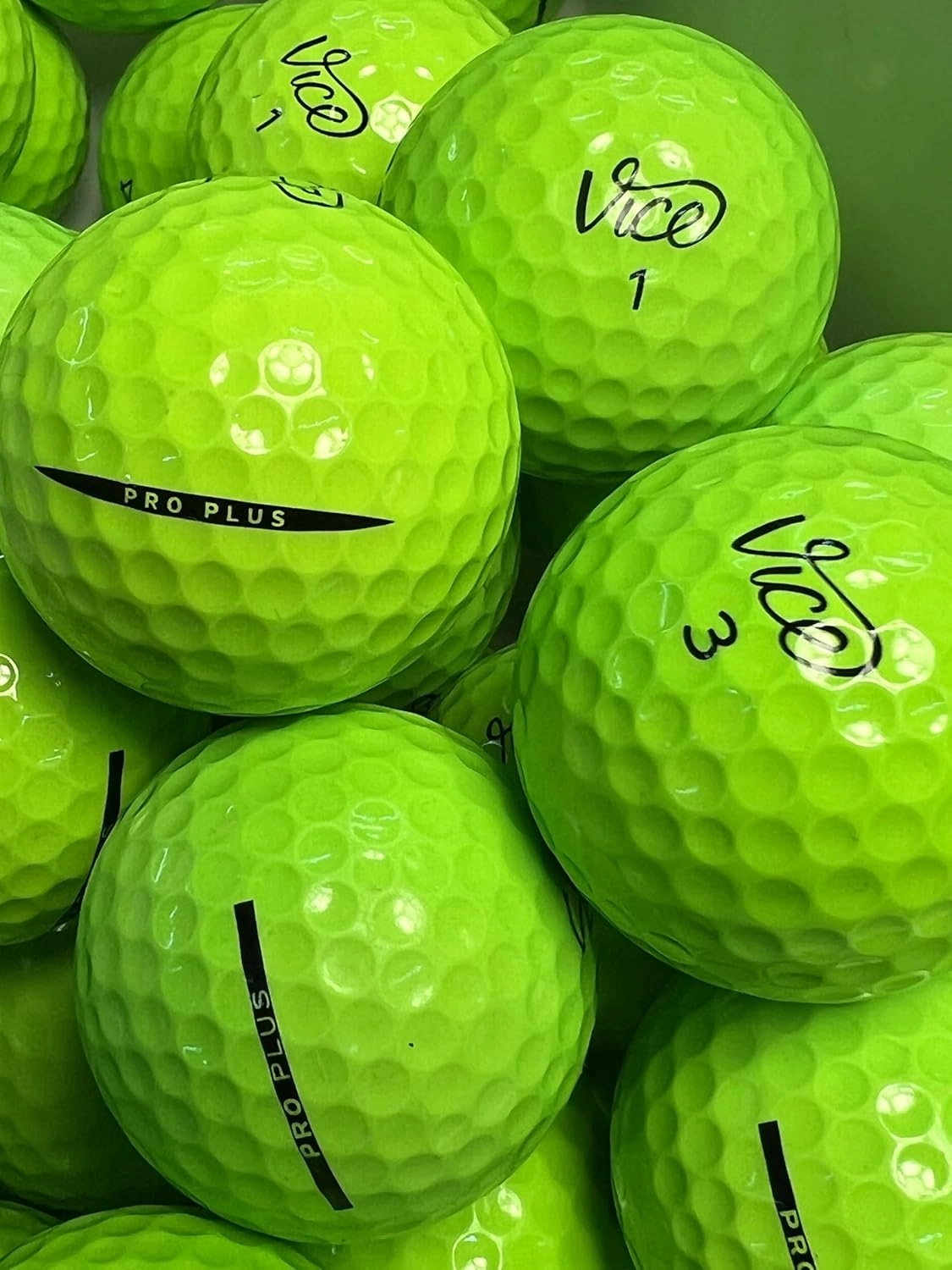 Golf Ball House… 12 Pro Plus Golf Balls for Vice/Green/Near Mint (AAAA) / Used-Recycled w/Mesh Bag