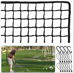 Golf Net,10Ft,15Ft,20Ft,25Ft, 30Ft, 40Ft Golf Practice Net,Sports Practice Barrier Net, Heavy Duty Ball Netting Golf Hitting Net, DIY Ball Net,Baseball Net Hockey Net and Chipping Net