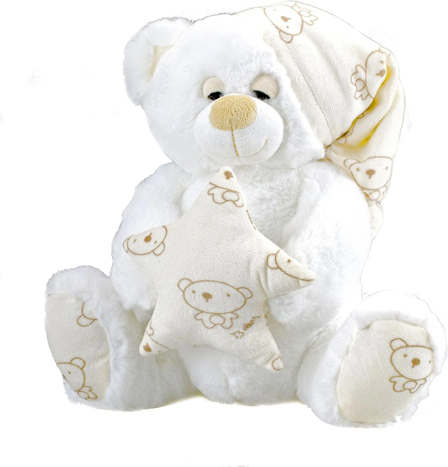 Good Night Plush Teddy Bear Star Stuffed Animal 10 inches