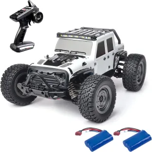 GoolRC 16103 RC Trucks 4x4 Offroad Waterproof 1:16 Off Road RC Car 4WD High Speed Big RC Trucks 2.4Ghz All Terrains RC Rock Crawler with LED Light and 2 Batteries Electric Toys Vehicle for Kids Adults