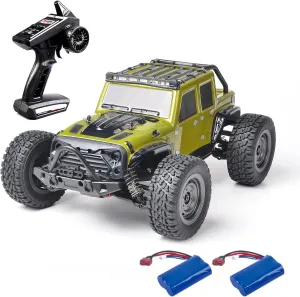 GoolRC 16103 RC Trucks 4x4 Offroad Waterproof 1:16 Off Road RC Car 4WD High Speed RC Trucks 2.4Ghz All Terrains RC Rock Crawler with LED Light and 2 Batteries Electric Toys Vehicle for Kids Adults