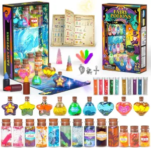 GORISPI Magic Potion Kit for Girls - Fairy Potions Kit 22 Potions Magic Mix Kit for Kids 6 7 8 9 10 12  Years Mystery Potion Making kit Art Craft Kit Gifts Toys for Christmas Halloween Birthday