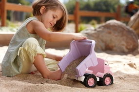 Green Toys Dump Truck, Pink/Purple CB - Pretend Play, Motor Skills, Kids Toy Vehicle. No BPA, phthalates, PVC. Dishwasher Safe, Recycled Plastic.