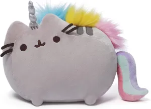 GUND Pusheen Pusheenicorn, Premium Plush Unicorn Cat Stuffed Animal, Rainbow, 13"