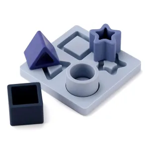 Haakaa Baby Silicone Shape Puzzle & Teething Toys, Stacking Blocks Montessori Toys for 3M  Babies, BPA-Free. Starlight