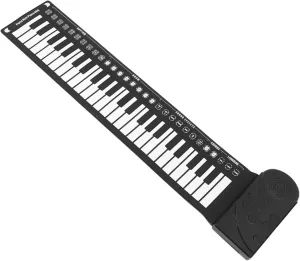 HANABASS 1Set Portable Up Piano for Fun Hand Rolled Electronic Music Instrument with Drum Rhythms Recording Function Volume Control Educational