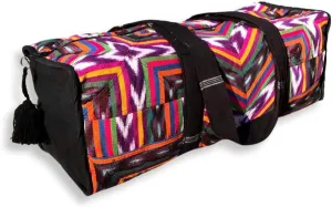 Handmade Guatemalan Tipico - Maya Geometry - Carry-on Duffel Bag (Medium, Bright Stripes)