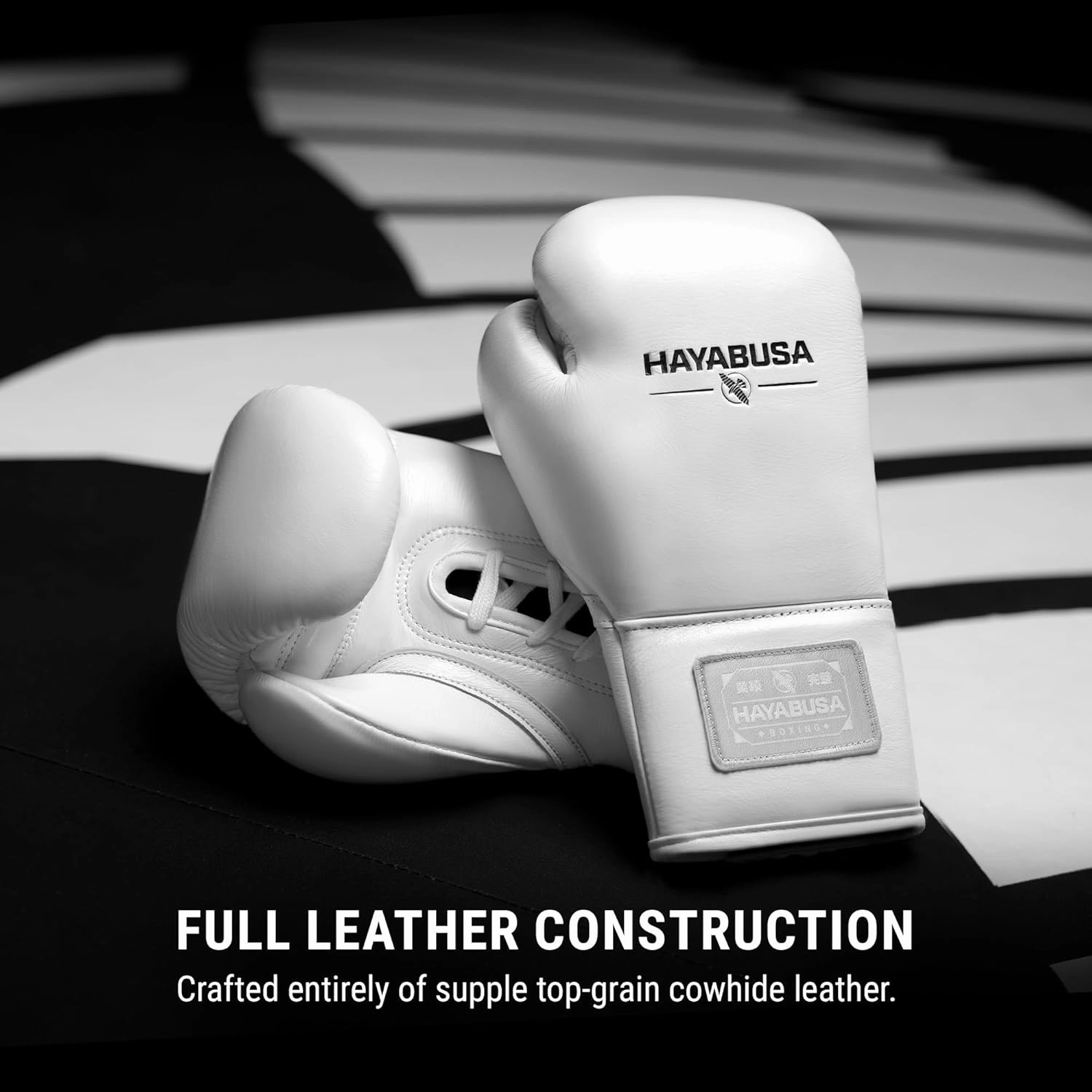Hayabusa Pro Horsehair Fight Boxing Gloves for Men & Women - Layered Horsehair and Foam Knuckle Padding, Top-Grain Cowhide Leather, Lace-Up Closure, Ergonomic Design, for Amateurs & Pros