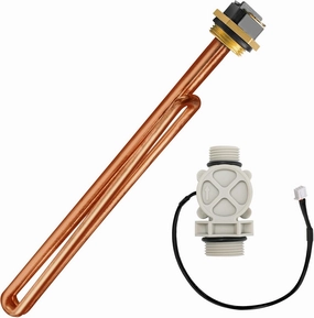 HE 90240 Tankless Water Heater Element & FSA QC MEDLRG Heating Water Flow Sensor for Ecosmart Eco 36 27 18 24 Electric Tankless Hot Water Heater Replacement Parts, 9000W 240V