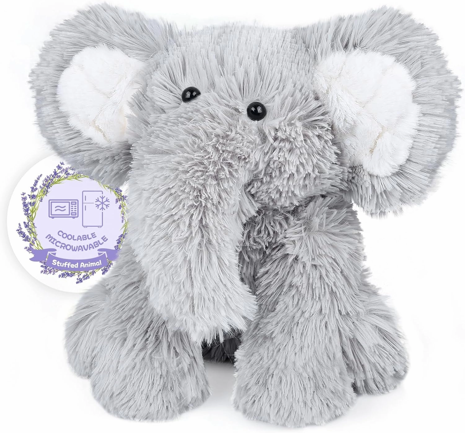 Heatable & Coolable Elephant Stuffed Animal, Microwavable Heating Pad, Stress & Discomfort Relief, Plushie Companion, Lavender Scented Toy, Gift