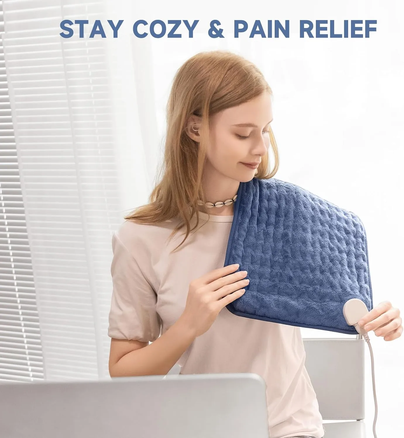 Heating Pad for Back Pain Cramps Relief, ZUODUN Electric Heating Pads for Neck/Shoulder/Leg with Auto Shut Off Large, 6 Heat Settings & Moist Heat Options, Christmas Gifts for Women, Men, Mom, Dad