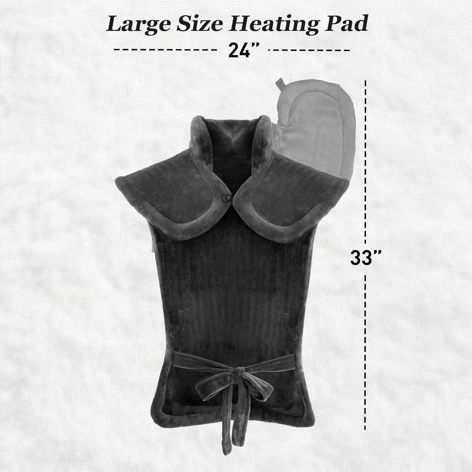 Heating Pad for Neck Shoulder and Back, Mothers Day Gifts for Mom, Deeper Pain Relief and Fast Heating Weighted Heat Wrap, FSA HSA Eligible, Birthday Gifts for Mom Men Dad Wife, ETL Certified, Gray