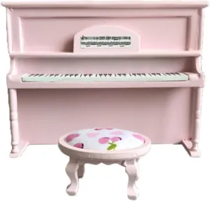 HEMOTON Delicate Mini Piano Chair for Doll House 1:12 Scale Mini Furniture Wooden Children's Toy with Charming Traditional Craftsmanship