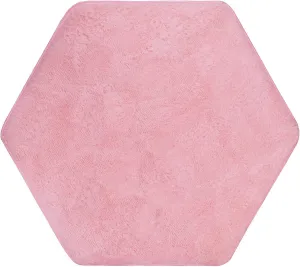 Hexagon Rug Pad Mat ​for Kids Playhouse Play Tent Soft Coral Pink