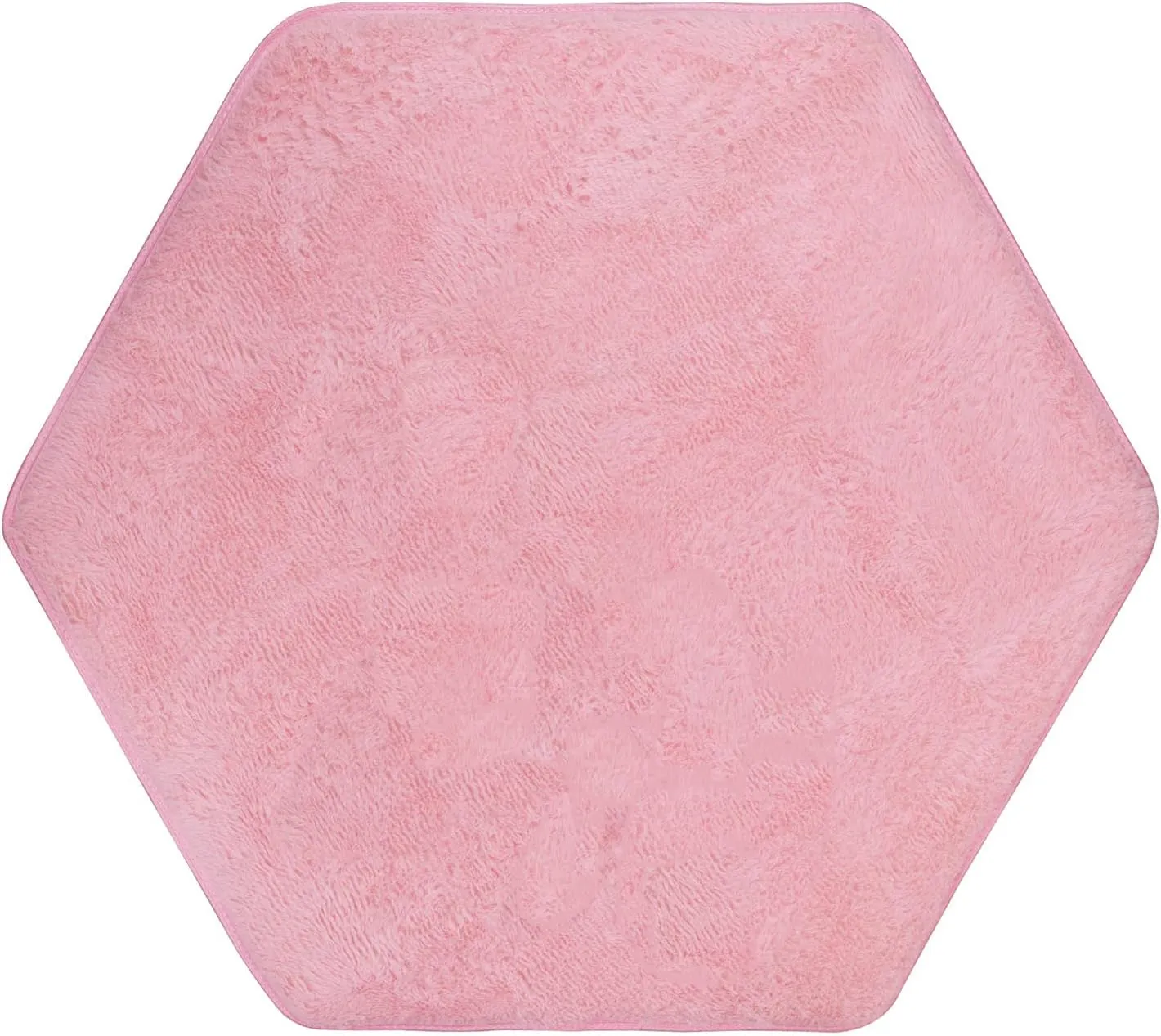 Hexagon Rug Pad Mat ​for Kids Playhouse Play Tent Soft Coral Pink