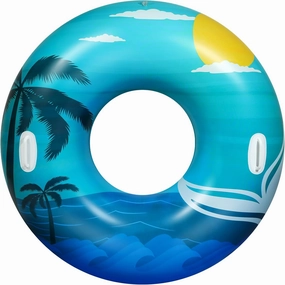 HeySplash Pool Tubes for Adult, Tube Rafts Large Floats with Handles, 42 Inch Inflatable Cute Swimming Ring Lounge for Pool Beach River Lake, Swim Floaties Party Decoration Toys