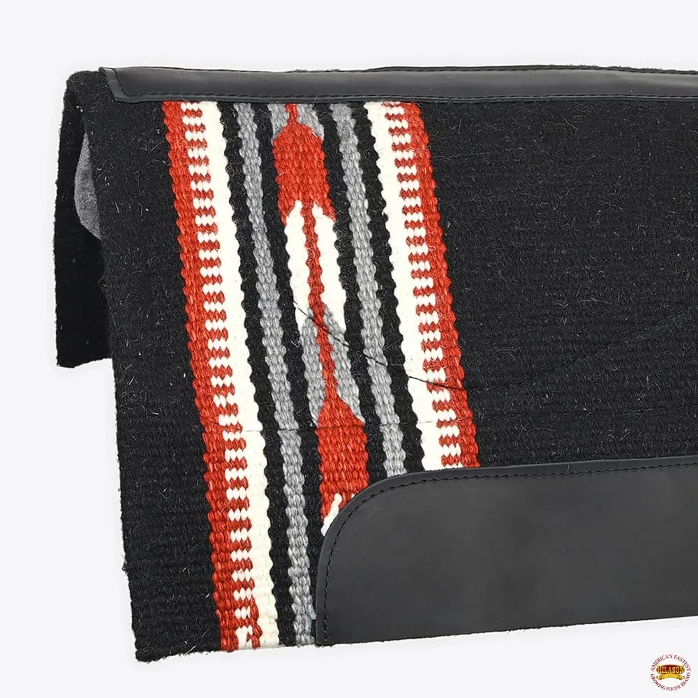 HILASON Western Horse Saddle Blanket Wool Pad 34"x36" | Western Saddle Pad | Wool Saddle Blanket | Horse Saddle Pad