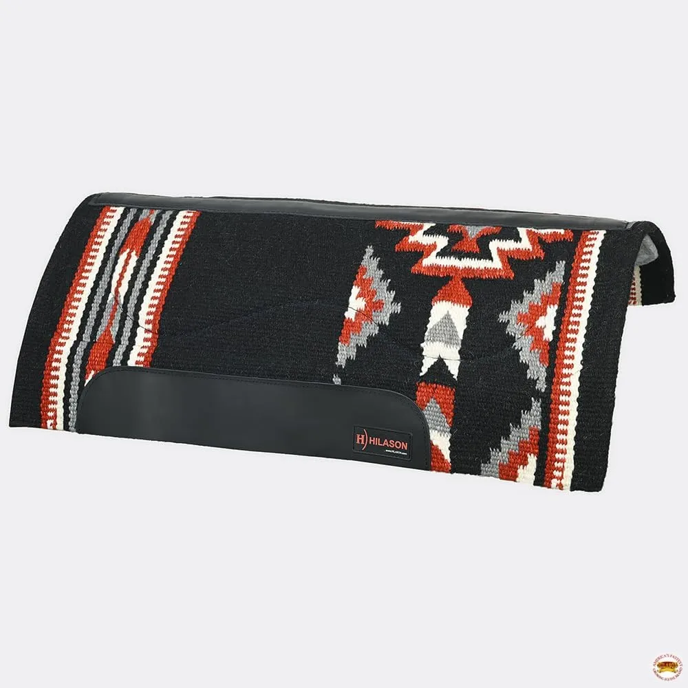 HILASON Western Horse Saddle Blanket Wool Pad 34"x36" | Western Saddle Pad | Wool Saddle Blanket | Horse Saddle Pad