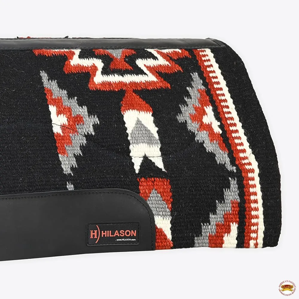 HILASON Western Horse Saddle Blanket Wool Pad 34"x36" | Western Saddle Pad | Wool Saddle Blanket | Horse Saddle Pad