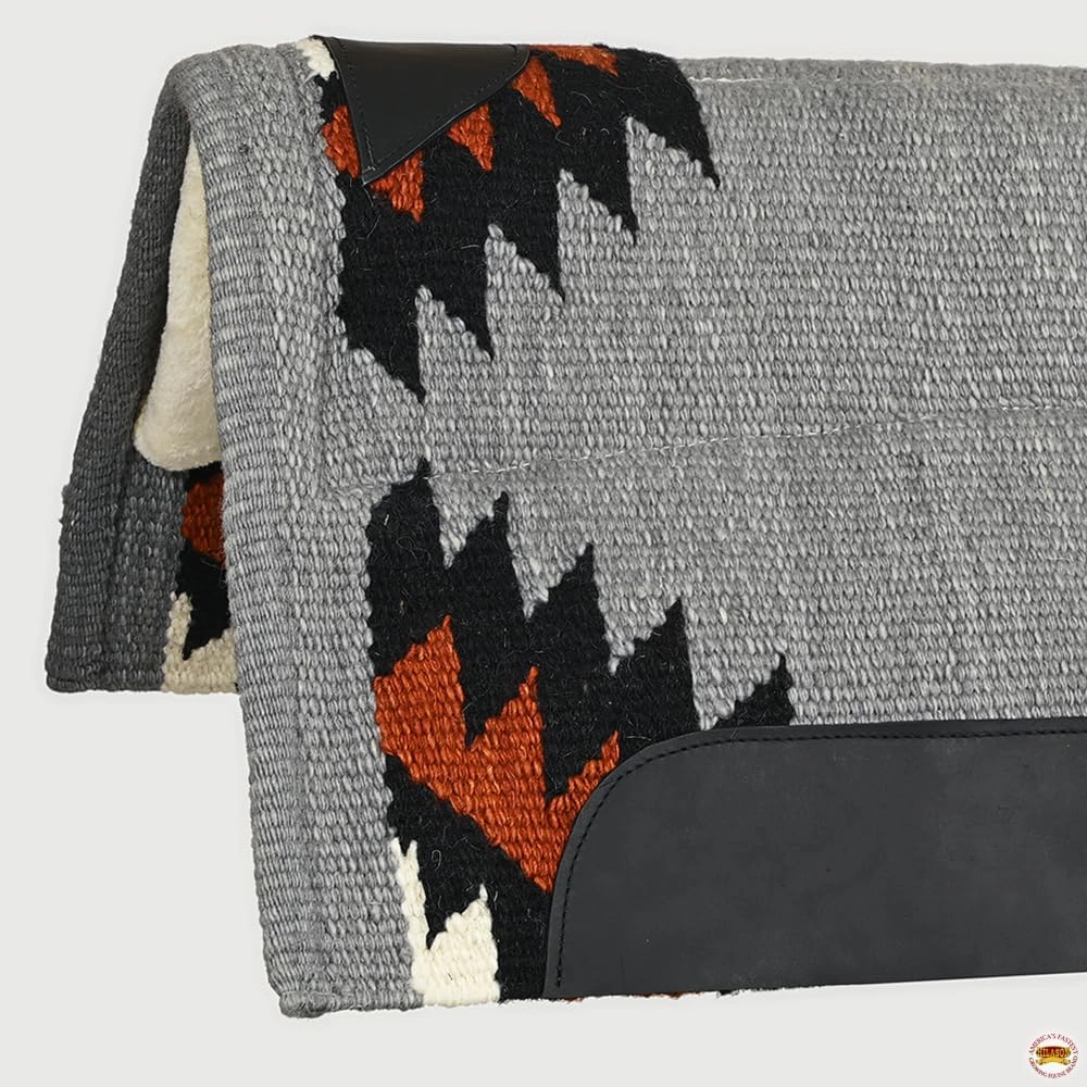 HILASON Western Horse Saddle Blanket Pad Fur Padding 34"x36" | Western Saddle Pad | Fur Saddle Blanket | Horse Saddle Pad