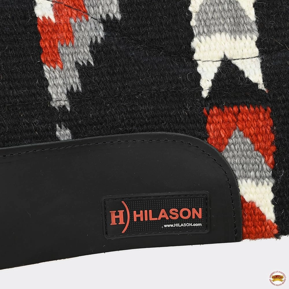 HILASON Western Horse Saddle Blanket Wool Pad 34"x36" | Western Saddle Pad | Wool Saddle Blanket | Horse Saddle Pad