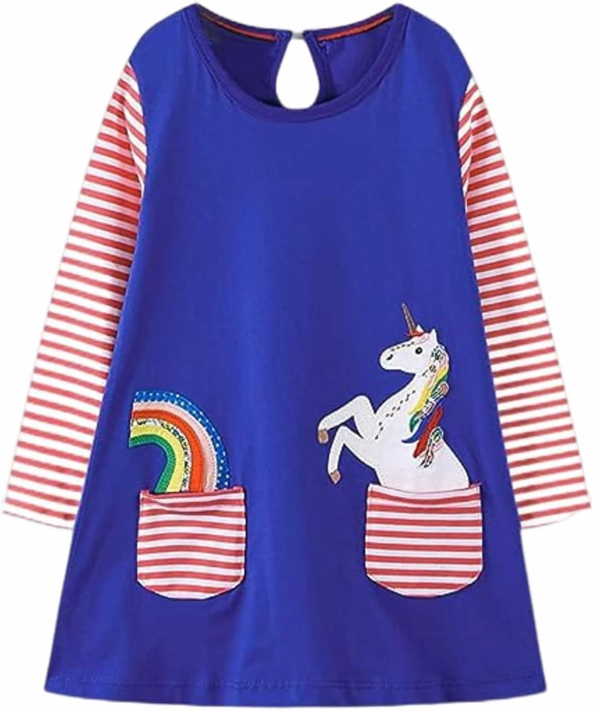 HILEELANG Toddler Girl Christmas Dress Long Sleeve Fall Winter Cotton Casual BasicTunic Shirt Dresses