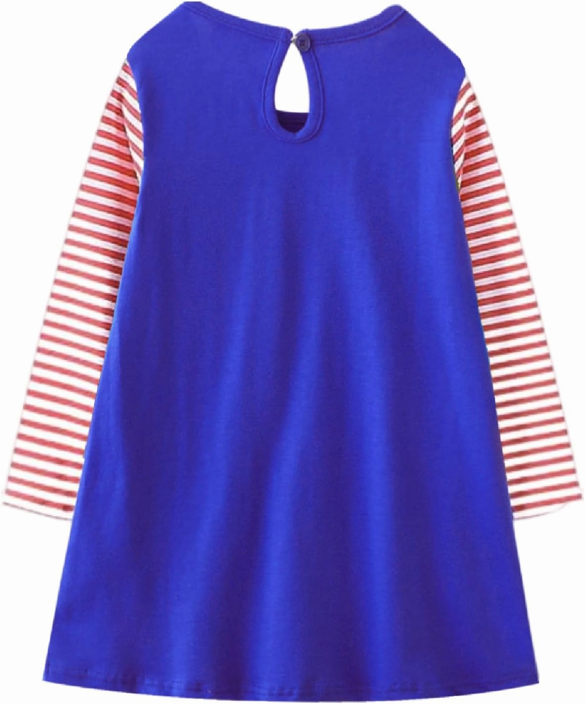 HILEELANG Toddler Girl Christmas Dress Long Sleeve Fall Winter Cotton Casual BasicTunic Shirt Dresses