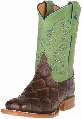 Horsepower Anderson Bean Kids Chocolate Filet of Fish Green Top