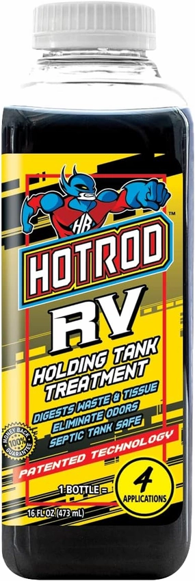 Hotrod RV Holding Tank Treatment - Septic Tank Safe Solution Designed to Eliminates Odors, Break Down Waste, and Help Maintain Tanks - Long-Lasting Formula is Perfect for Recreational Vehicles.