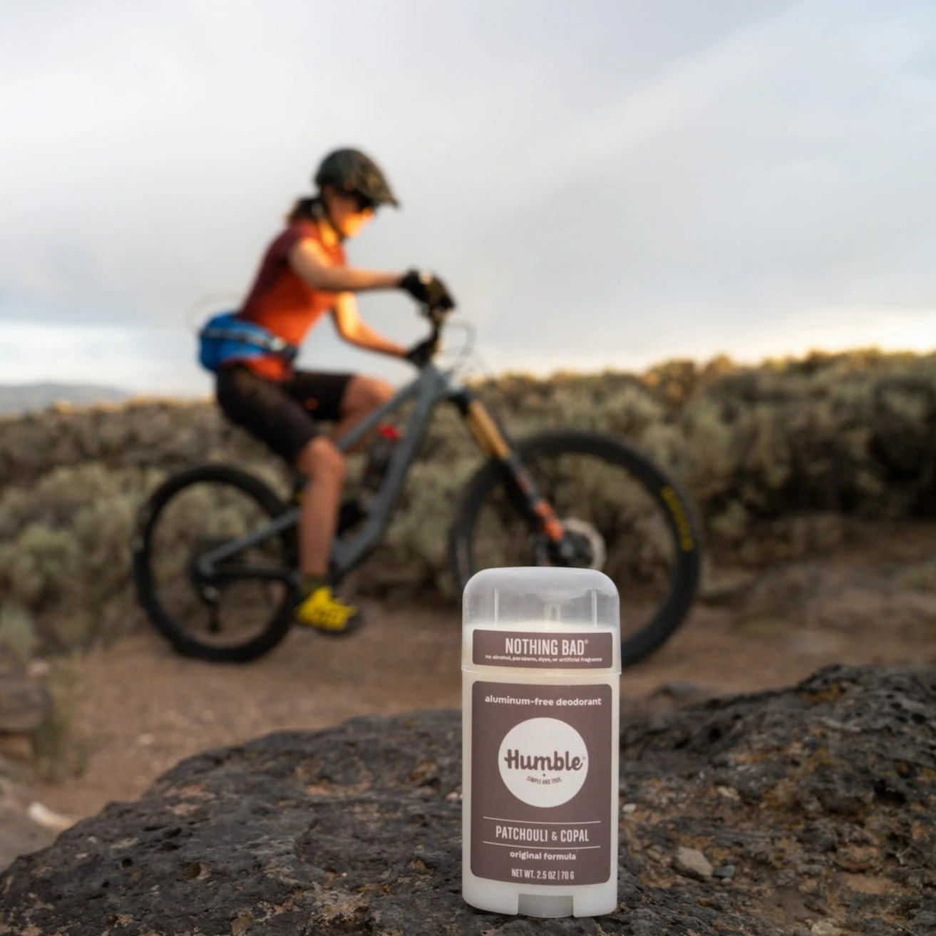 HUMBLE BRANDS Original Formula Aluminum-free Deodorant. Long Lasting Odor Control with Baking Soda and Essential Oils, Full and Travel Size, Patchouli and Copal