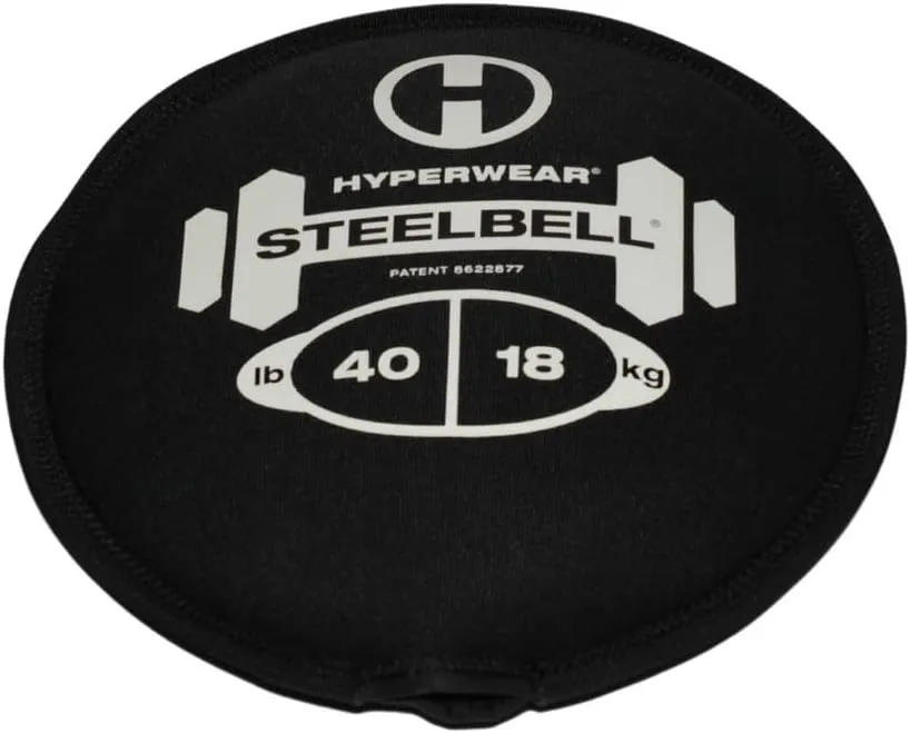 Hyperwear SteelBell - Hyper Flex 4-Way Stretch Neoprene, Patented No-Leak Slam Ball Kettlebell Strength Training - Sustainably Sourced USA Steel Shot