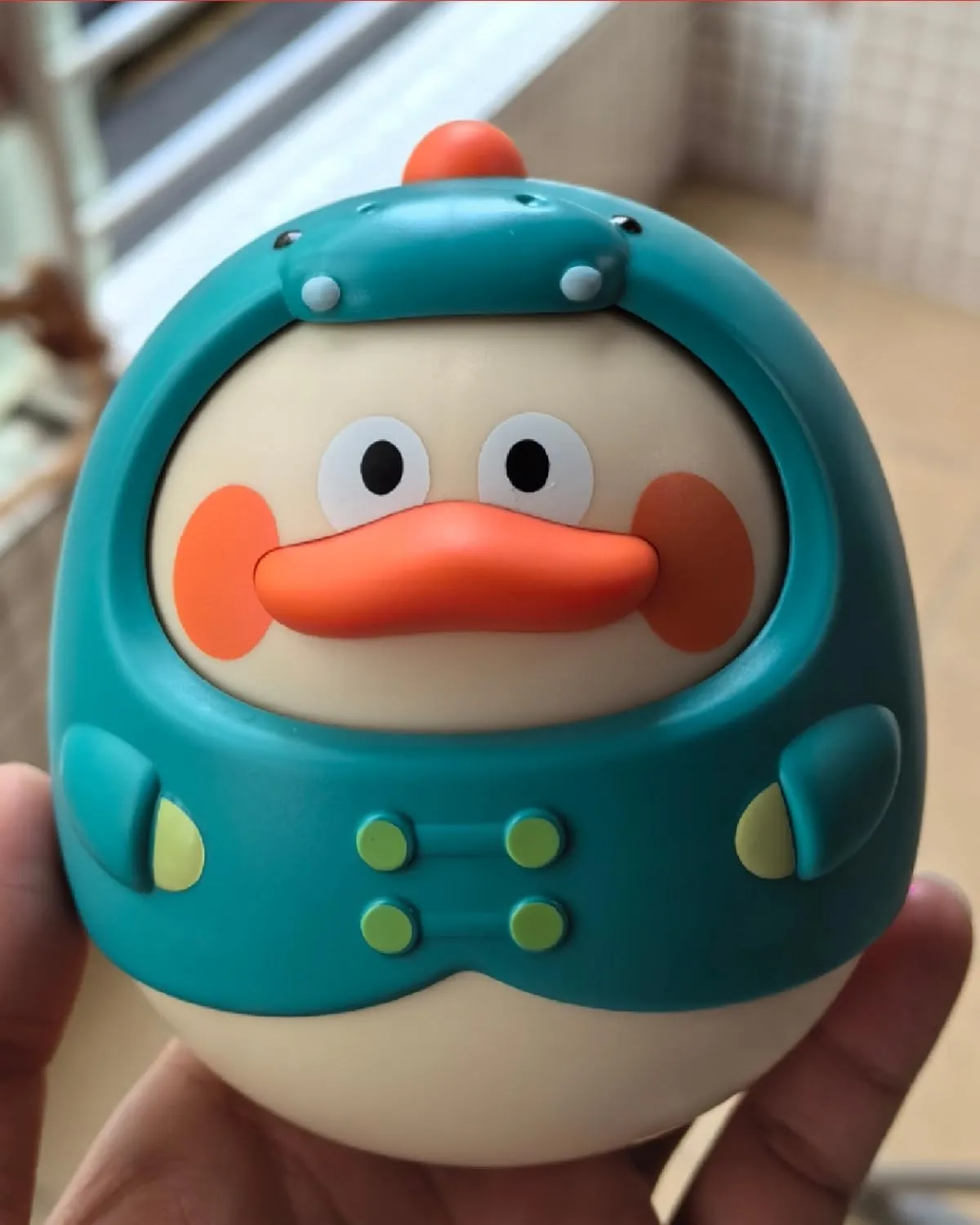 iBabe Infant Toys Tumbler, Dinosaur Musical Roly Poly Toy for Baby Tummy Time, Cute Tumbler Wobbler Toys for 6 to 12 Months Infant Boy Girl Gifts