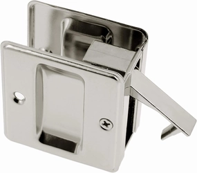 idh by St. Simons 25410-014 Premium Quality Solid Brass Pocket Passage Door Pull, Bright Nickel