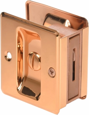 idh by St. Simons 25411-008 Premium Quality Solid Brass Pocket Privacy Door Pull, Bright Copper