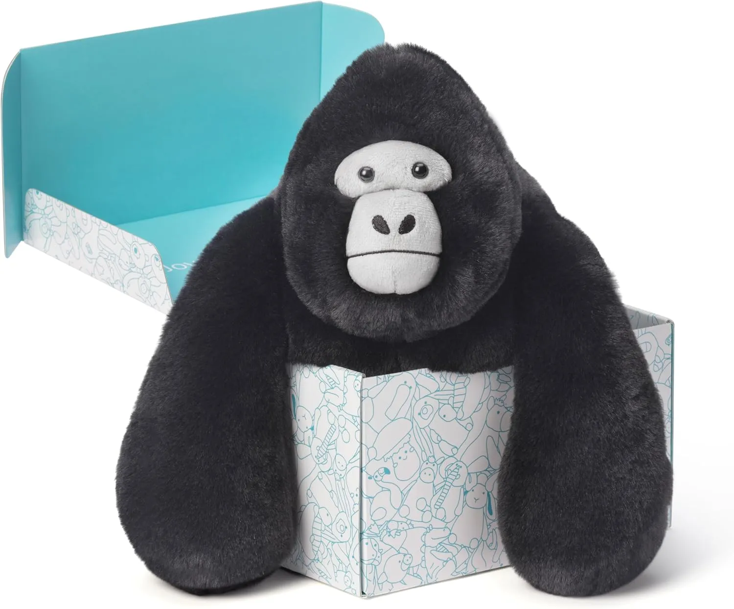 IKASA Gorilla Stuffed Animals Plush Toys,14" Cute Plushie Soft Cuddly Toy, Gifts for Family Kids Girls Boys