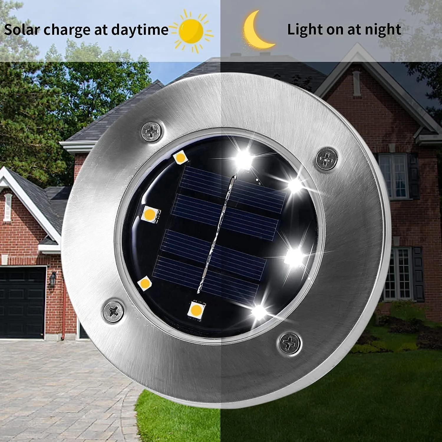 INCX Solar Lights Outdoor Waterproof, 16 Pack Solar Light for Outside, Garden Lights Landscape Lighting for Patio Pathway Lawn Yard Deck Driveway Walkway, Cold White